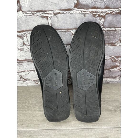 ECCO Black Leather Driving Loafers Mens Size 44 US 10-10.5 Classic Slip On Moc - Picture 7 of 16